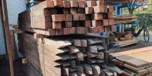 Azobe palen (8 x 8 x 210)