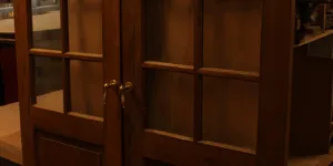 Massieve schuifdeur deur met glaswerk (202 x 84 x 4,2)