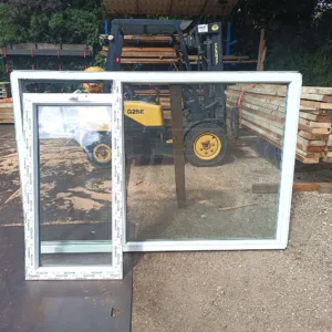 Raam alluminium met apart kiepraam (212 x 142,5 x 8)