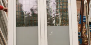 Aluminium raam met rolluik  (192 x 129 x 14)