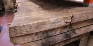 Vervuurde wilde kastanje schaaldeel 80mm