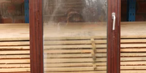 Balkondeur Dubbel Glas - Pvc Bruin (193,5 x 86,4 x 6)cm