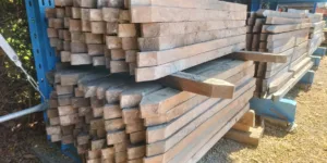 Gepunte Hardhoutpaal - Azobé - (5 x 8 x 125)