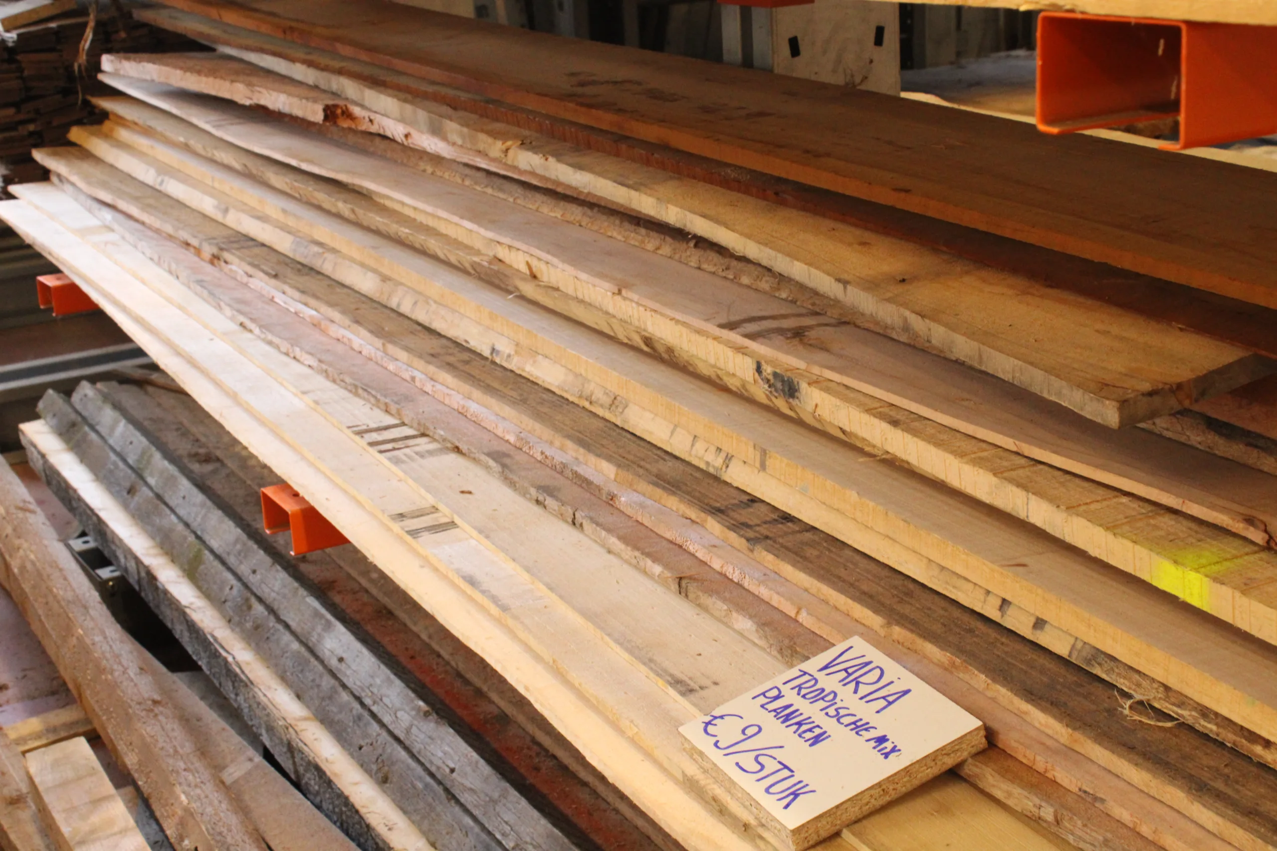 Varia tropische palletplanken