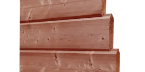 Lot 11. Thermowood gevelbekleding 37,9m² – Blokhut wand 360cm